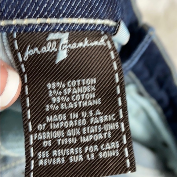 7 for all mankind straight leg jeans size 25 - Picture 6 of 13